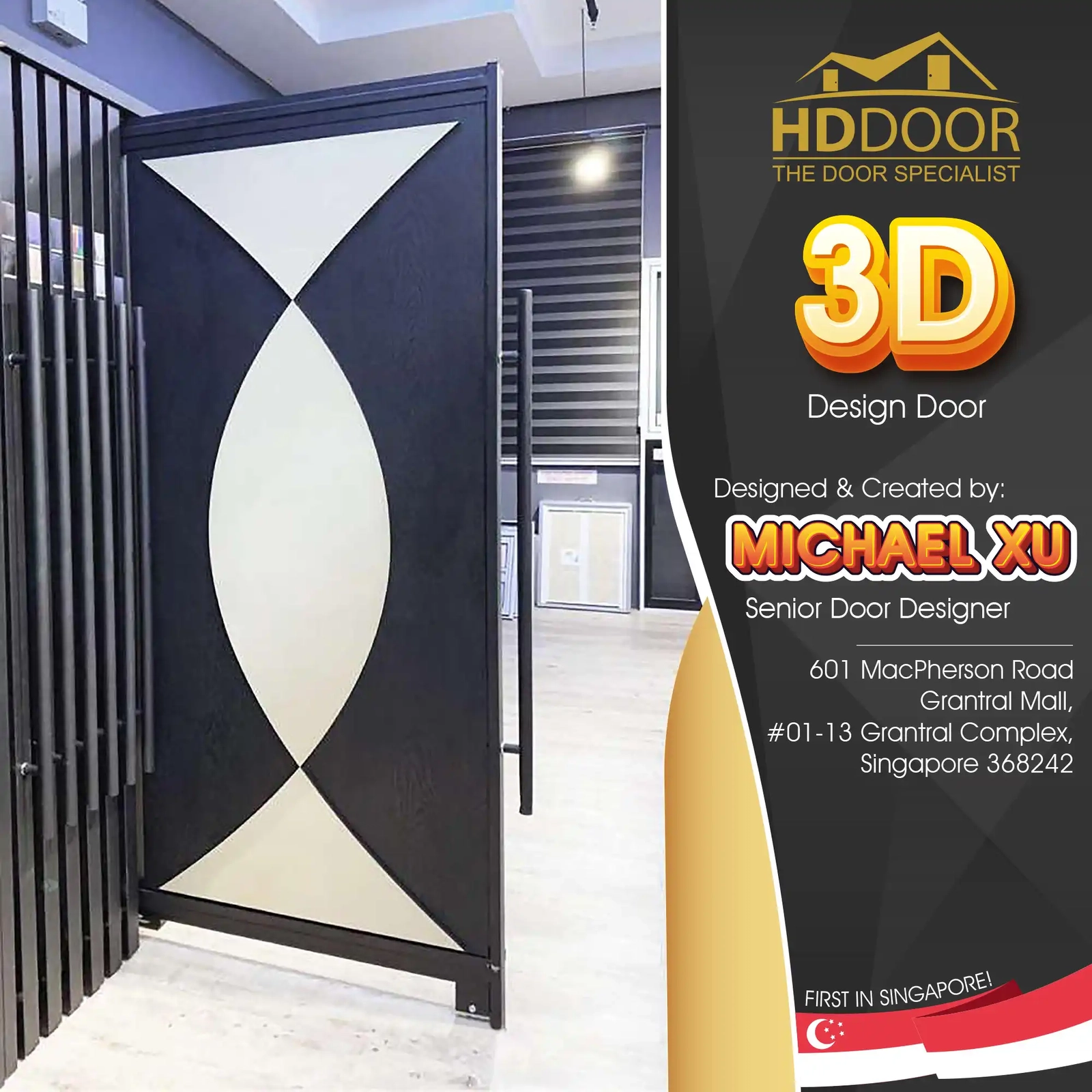 3D Design Laminate Main Door – H3D-100