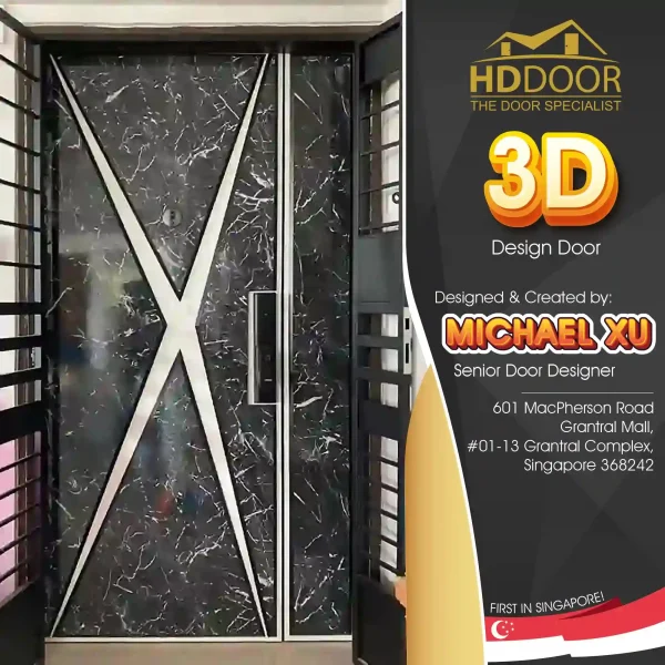 3D Design Laminate Main Door – H3D-102