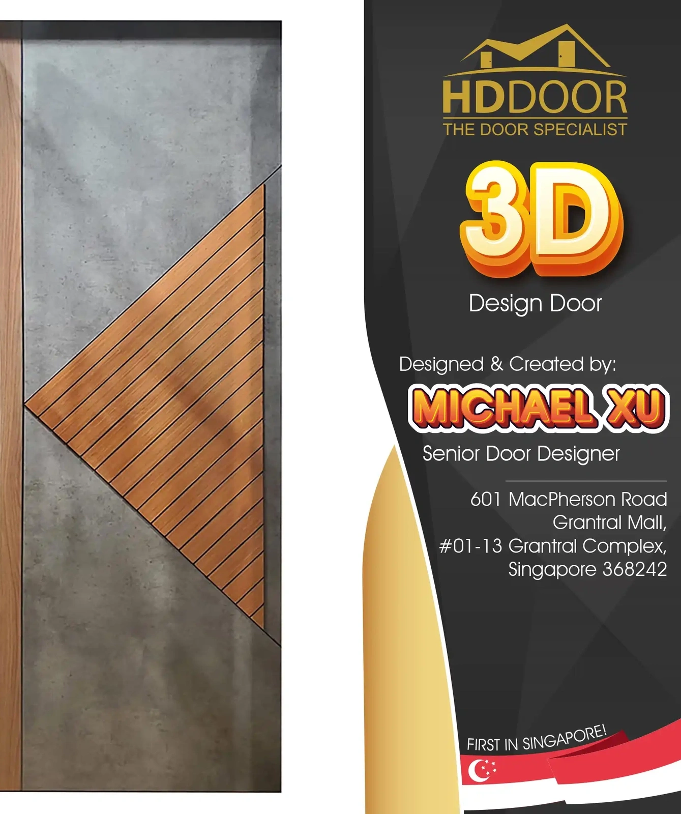 3D Design Laminate Main Door – H3D-108