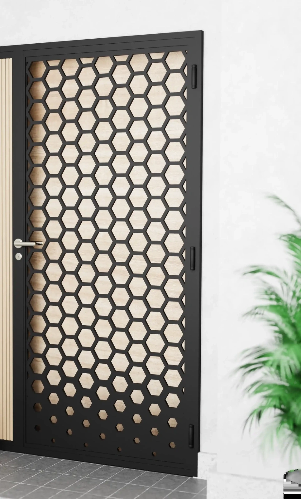 3D Hexagon Lasercut gate HDL38