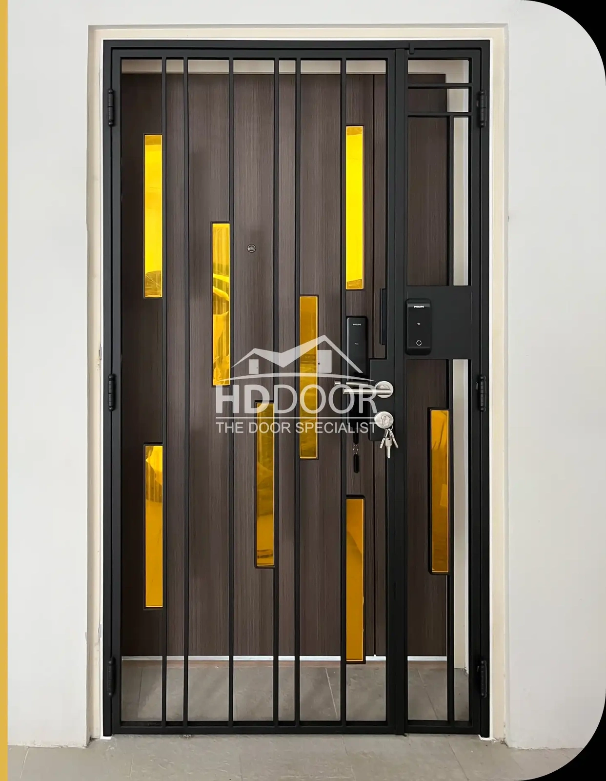 HDB Metal Gate – Mild Steel Gate 3K Gold Plated