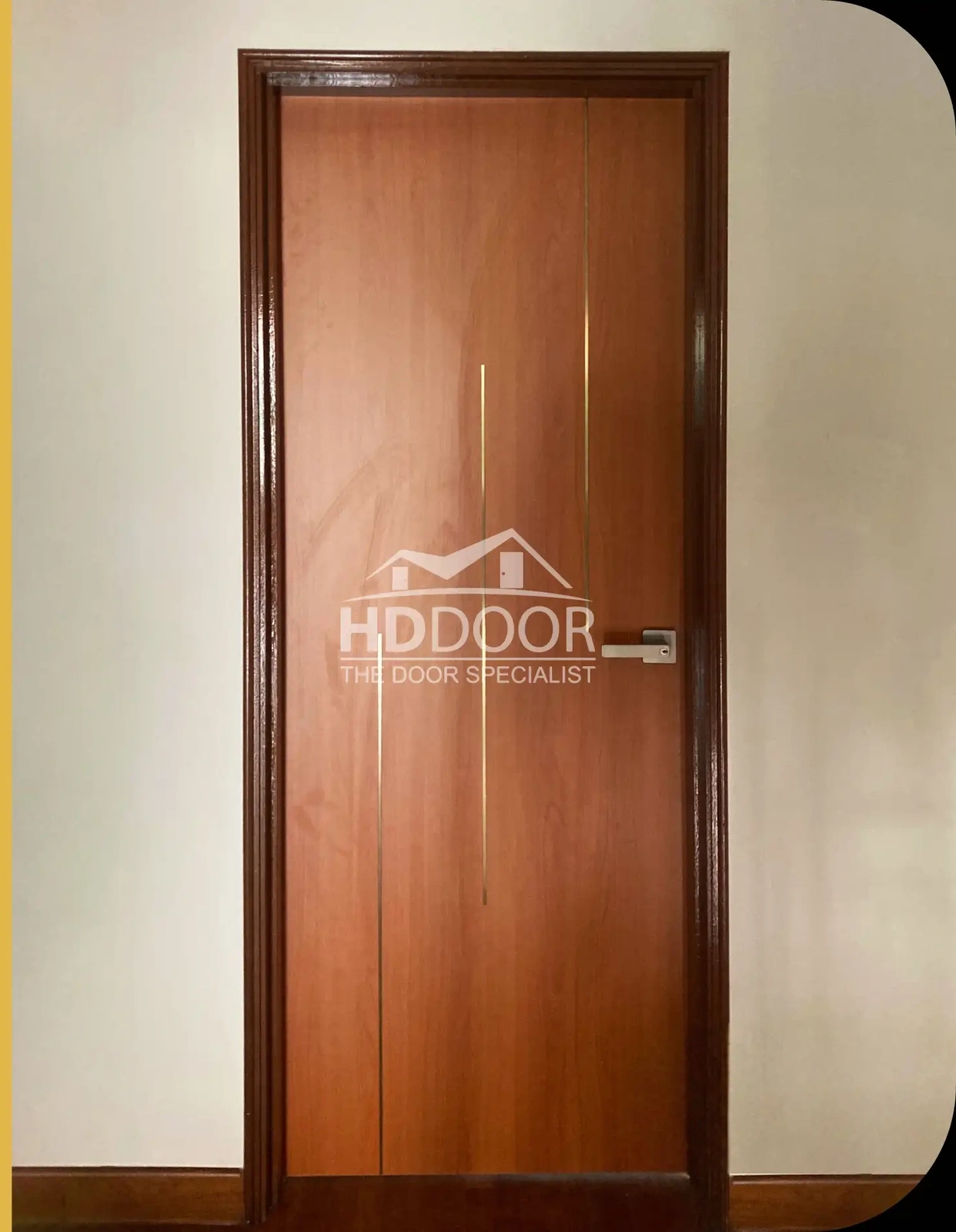 Laminate Bedroom Door with Stainless Steel Line 12