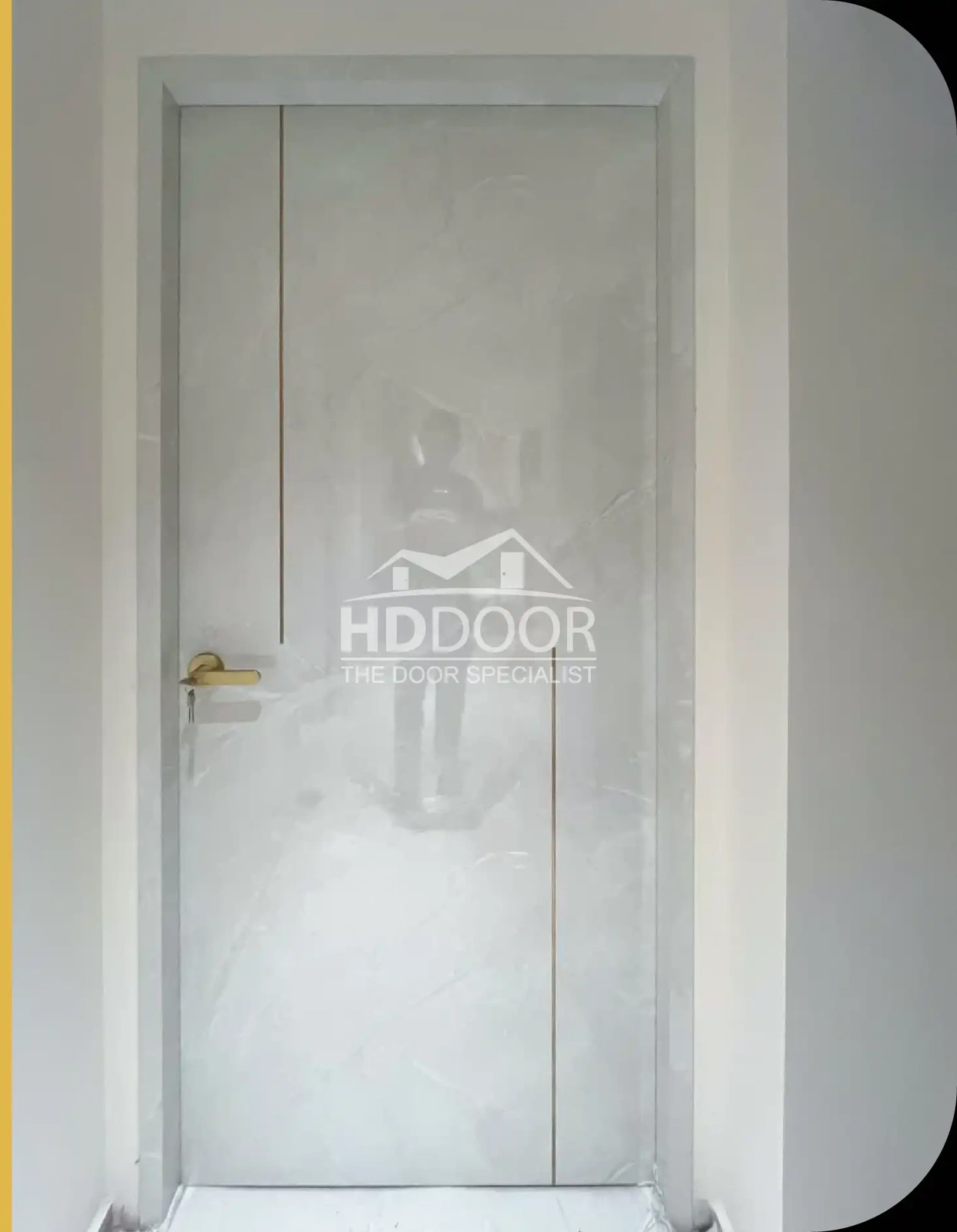 Laminate Bedroom Door with Stainless Steel Line 10