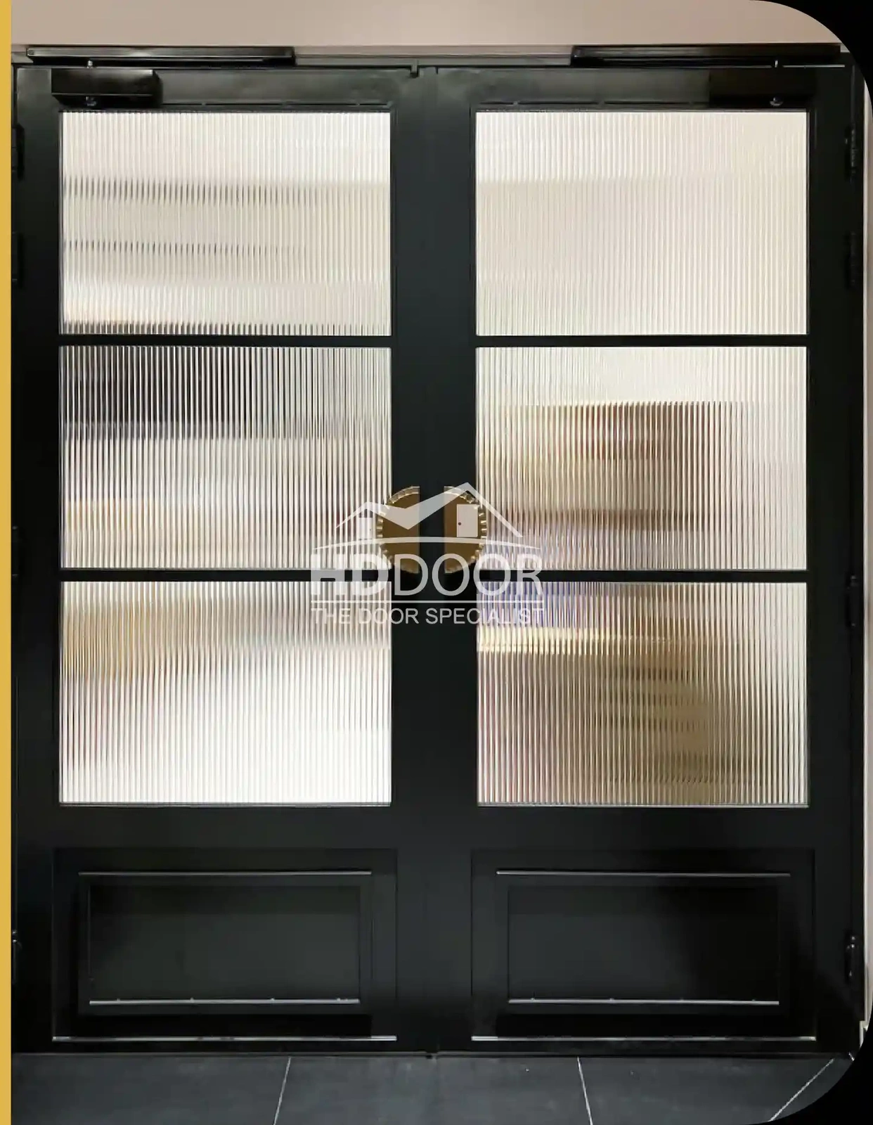 Custom Fluted Glass Gate | CFGG-001