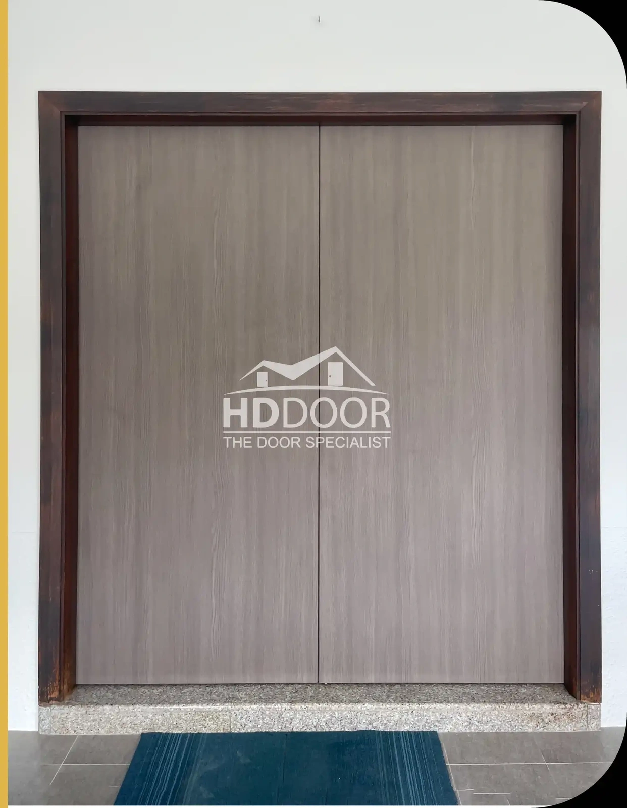 Customized Single-Tone Double Equal Laminate Main Door