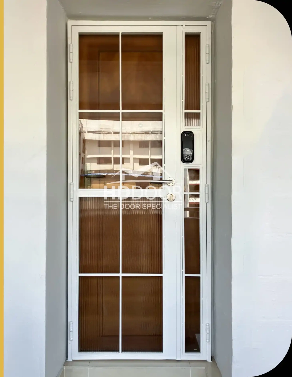 Fluted Glass Plus Clear Glass Gate – FGCGG01