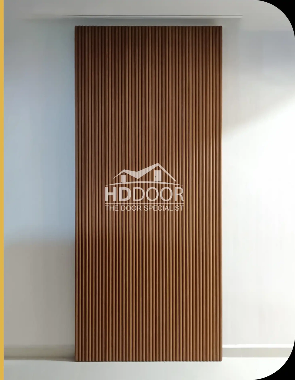 Fluted Wooden Concealed or Ghost Track Sliding Door