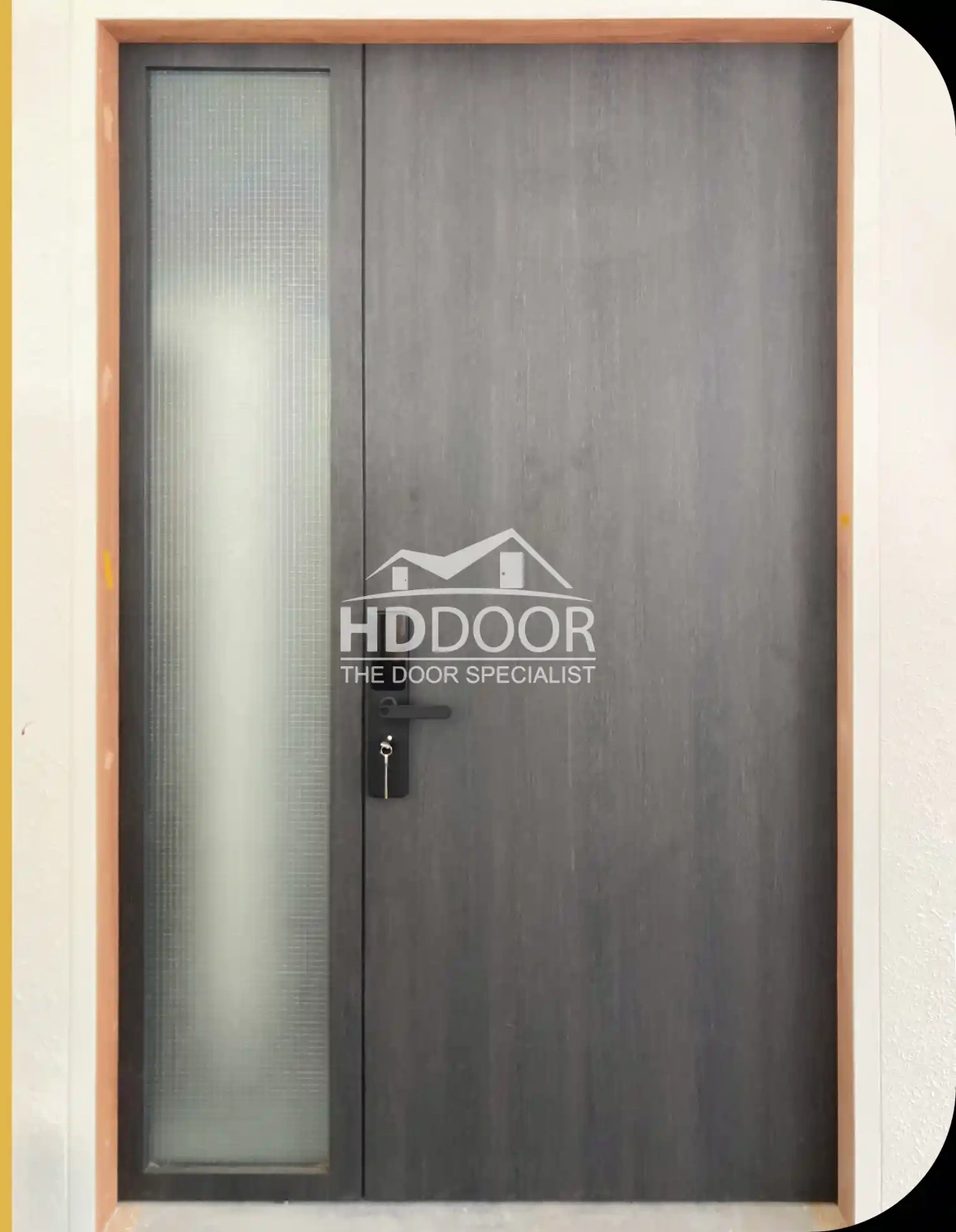 Frosted Glass Laminate Main Door
