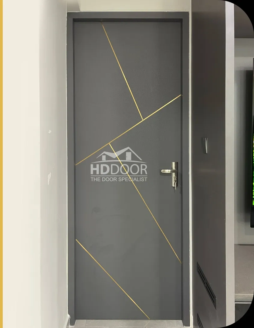 Laminate Bedroom Door with Stainless Steel Line 13