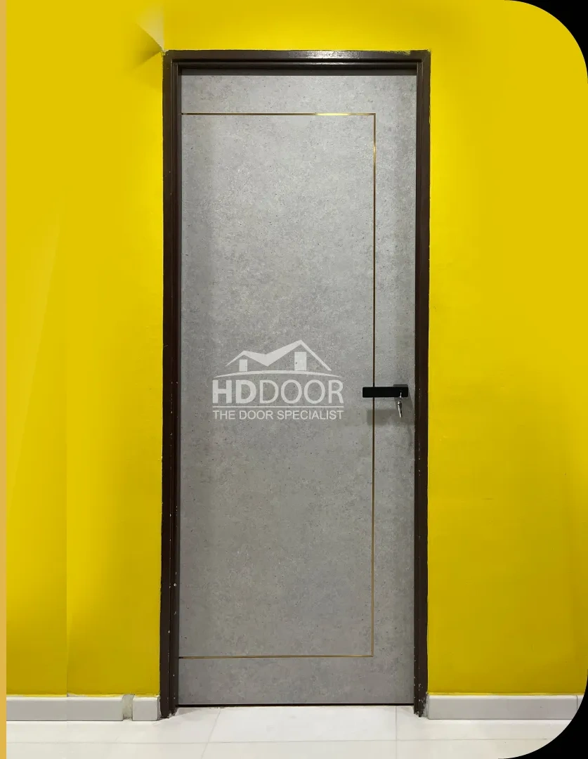 Laminate Bedroom Door with Stainless Steel Line 14
