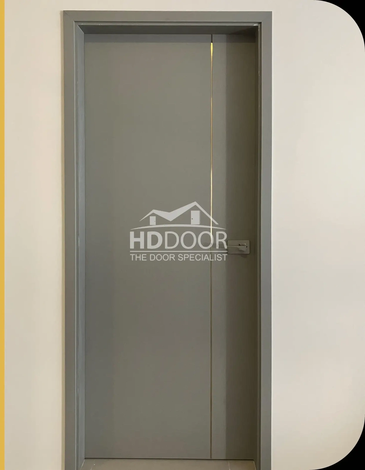Laminate Bedroom Door with Stainless Steel Line 11